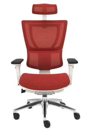 Bürostuhl weiß rot Ioo - Büromöbel online | thomasmoebel.de