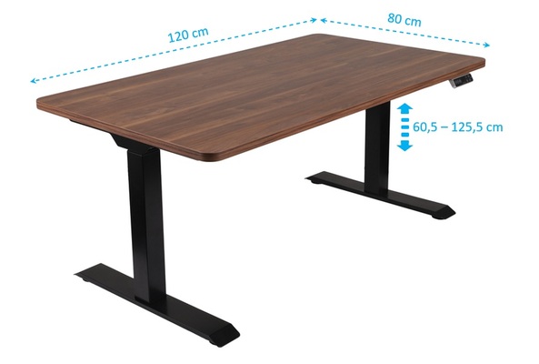 ALTO-verstellbarer Schreibtisch – Abmessungen