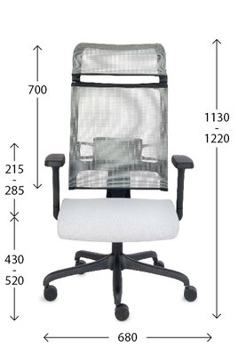 ERGOFIX Bürostuhl – Maße