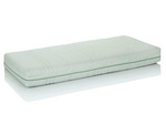 Latexmatratze 200/90 cm mittelhart H2 - Hevea FAMILY - Bezug ALOE GREEN POWER