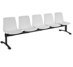 Bank für fünf Personen aus Kunststoff und Metall ARI - Kostenloser Versand in Deutschland - Büromöbel online shop!