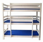 Holz Etagenbett 180x80 für drei Personen PESARO 