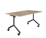 Klappbarer Konferenztisch 120x80 cm auf Rollen FOLD, schwarz Gestell , verschiedene Größen