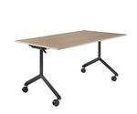 Klappbarer Konferenztisch 150x90 cm auf Rollen FOLD, schwarz Gestell , verschiedene Größen