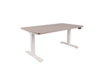 ALTO 101 white – Schreibtisch 120 x 80 cm, elektrisch verstellbar, Toffee-Tischplatte, weiß Gestell
